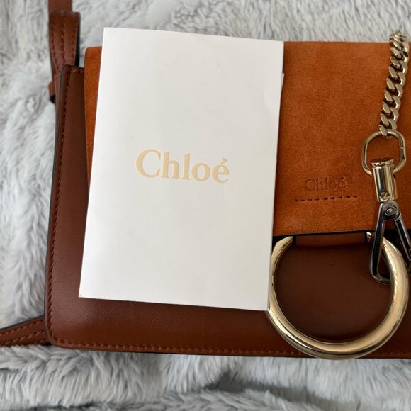 Chloe Faye Leather Suede Small Crossbody Bag - Picture 13 of 13